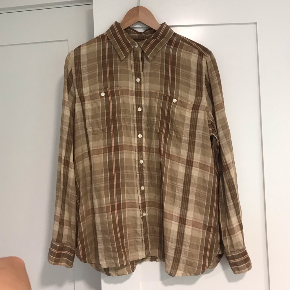 Linen brown Ralph Lauren button up